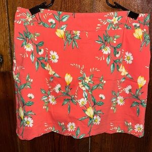 Counterparts Coral Floral Mini Skirt